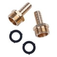 thumbnail image 1 of 2Pcs Brass Hose Adapter: 3/8” Barb And 3/4” Ght Outer, Hose Fittings 1/2 Inch, 1 of 10
