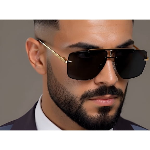 Men Sunglasses Classy Flat Lens