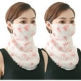 thumbnail image 2 of beishanbush Mask 2 Pack Women Sun Mask Chiffon Neck Gaiter Sun Proof Face Mask Outdoors B, 2 of 2