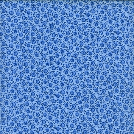 VIP Fabrics Calico Tonal Blue Fabric