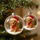 thumbnail image 4 of Adorno navideño de bola de cristal con miniescena invernal | Esfera transparente 3D con Papá Noel y destellos | Colgante para árbol festivo, regalo para decoración navideña, 4 of 5
