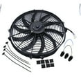 thumbnail image 1 of Car Cooling Radiator Fan 16 Inch Universal Electric Radiator Slim Push Pull Cooling Fan 12V 120W Mount Kit, 1 of 8