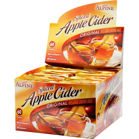 Bebida de té con sabor a manzana alpina, 60 sobres