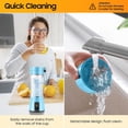 thumbnail image 4 of Portable Mini Blender USB Rechargeable 380ml for Smoothies, Shakes, Fresh Juice with Six Blades - Lightweight Travel Office Kitchen Use, Blue, 4 of 8