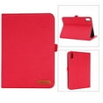 thumbnail image 2 of Case for iPad mini 6th Gen 8.3" 2021 / iPad mini 7th Gen (A17 Pro) 2024, Vintage Fabric PU Leather Folio Cover Soft TPU Inner Multiple Viewing Angles Stand with Card Slots Auto Sleep / Wake - Red, 2 of 5