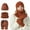 Brown, variant on Hat Gloves Scarf Set Knitted Hat And Scarf 2 Piece Set Unisex Large Head Suitable For Thickened Winter Snowflake Warm Hat Cold Resistant Accessories Navy