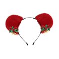 thumbnail image 3 of Diadema con orejas de animales de Navidad jinwen Cosplay Rojo 24 cm x 17 cm, 3 of 8