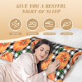 thumbnail image 3 of Bixox Autumn Pumpkins Gingham Print Body Pillow Cover with Zipper Closure, Cozy Fuzzy Fleece Body Pillow Case Cover 20 x 54 Inches,Long Body Pillow Pillowcase, 3 of 6
