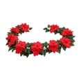 thumbnail image 2 of Assemblable Poinsettia Simulation Vine 175cm Christmas Red Fireplace Decor, 2 of 6