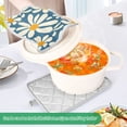thumbnail image 3 of Yayeee Pot Holders Kitchen Heat Resistant with Pockets 7"x9.8" Cotton Oven Cooking Hot Pads, Whimsy Daisy Pattern, 3 of 7
