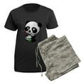 thumbnail image 5 of CafePress - Panda Rice Black Women's Dark Pajamas - Women's Short Sleeve Print T-Shirt and Pants Dark Cotton Pajama Set, 5 of 7