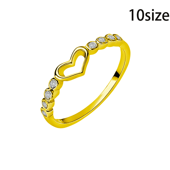 DESIGNICE Promise Ring Gift Rose Gold Ring Electroplating Wedding Band Size 10