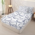 thumbnail image 2 of Castle Fairy Baseball Print Zipper Full Size Comforter Sets with Fitted Sheet and 2 Pillowcases, Sport Theme Zipper Bedding Set, White Navy,4pcs,Navy Blue Reversible, 2 of 6