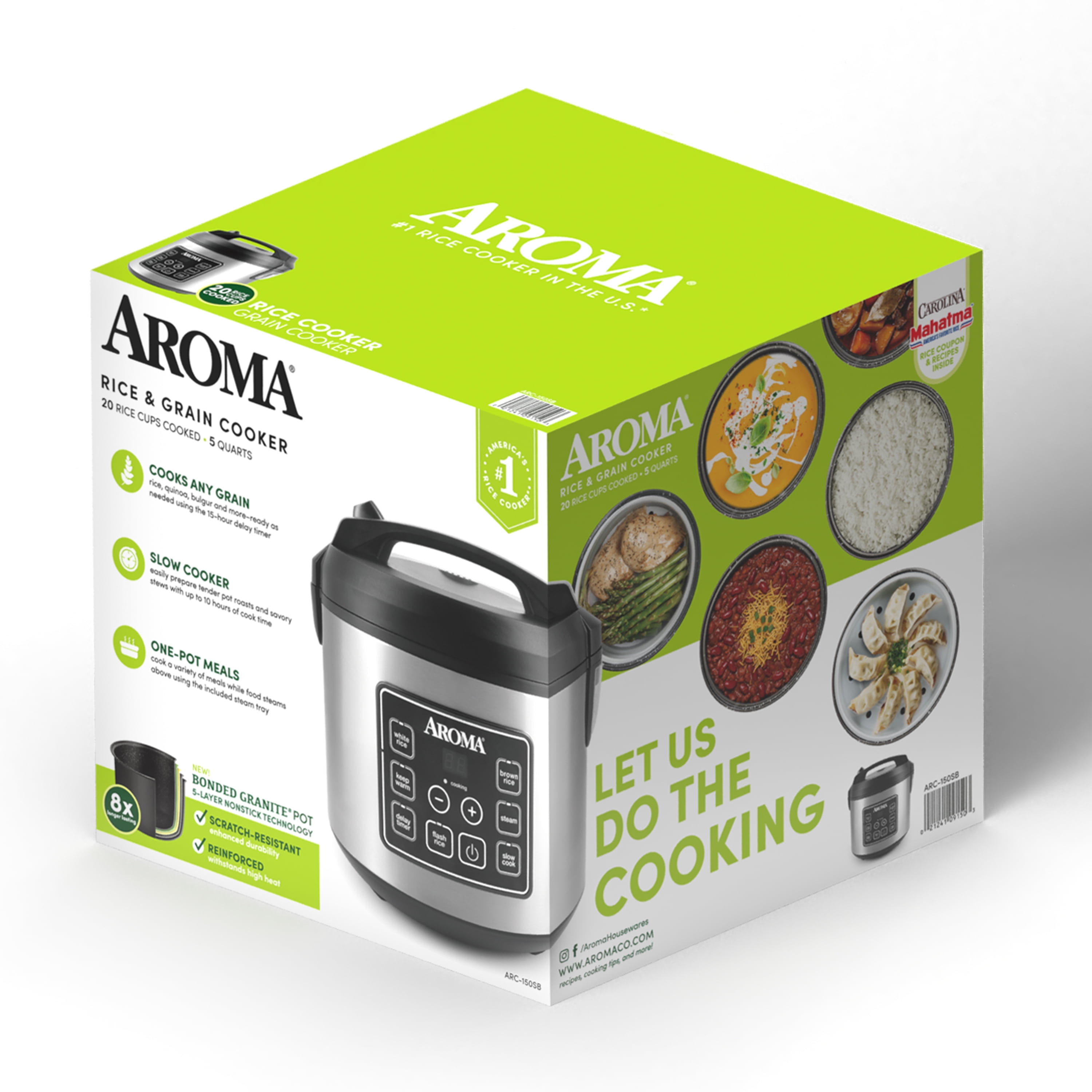 AROMA® Professional 20-Cup (Cooked) / 4Qt. Digital Rice & Grain  Multicooker US