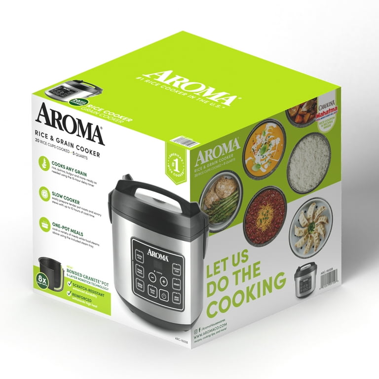 AROMA Professional 20-Cup Digital Rice & Grain Multicooker +