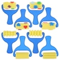thumbnail image 1 of Miangastore Drawing Sponge Brush Funny Graffiti DIY Tool Sponge Brush for Kids Children Girls (4pcs Roller Brush and 4pcs Random Pattern Printing Roller Brush One Set for Each), 1 of 8