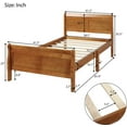 thumbnail image 7 of Harper & Bright Designs Wood Platform Bed Twin Bed Frame Mattress Foundation, Oak, 7 of 7