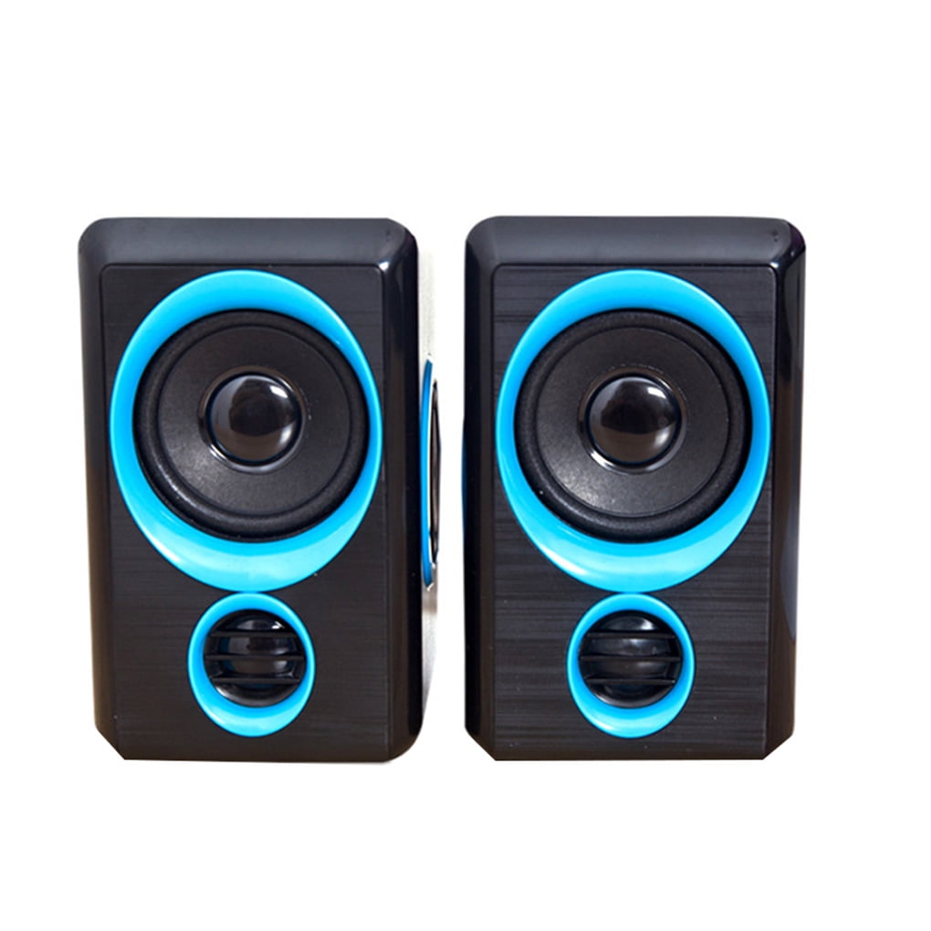 1 Pair Computer Speakers Desktop Laptop Notebook USB Powered PC Stereo