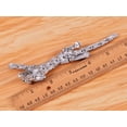 thumbnail image 3 of Shine Clear Black Swarovski Crystal Rhinestones Panther Leopard Animal Brooch Pin, 3 of 5