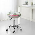 thumbnail image 7 of Bingfone12 inch Padded Round Bar Stool Cover Cushion with Elastic Fabric Round Chair Seat - Vintage Wood with Floral, 7 of 7