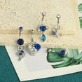 thumbnail image 3 of 1PCS Royal Blue Belly Button Rings 14G Planet Navel Piercing Barbell Jewelry Heart Belly Rings Cute Body Piercing Ombligo Mujer FGS, 3 of 7