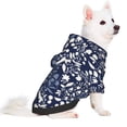 thumbnail image 2 of Goofa Plant Pattern Small Dog Sweater Hoodies Pet Grey Hooded Soft Fleece Sweatshirts with Pocket Fall Winter Puppy Cat Sweaters Warm Clothes-Large, 2 of 8