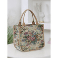 thumbnail image 4 of DLIU Women's Thickened Jacquard Fabric, Floral Pattern, Tote Bag, Carrying Bag, Utility Bag, Daily Storage Bag, 1 Piece, 4 of 8