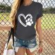thumbnail image 1 of Fiudx Camisetas para Mujer Moda Mujer Casual Cuello Redondo Impresión Blusa Manga Corta Camiseta Verano Tops, 1 of 5