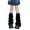Black, variant on Women's Ribbed Knit Cuffs Leg Warmers Winter Thick Plush Boot Covers Socks