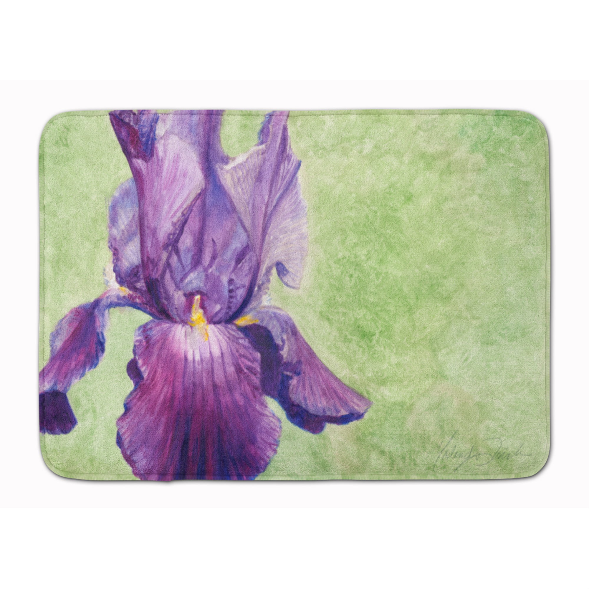 Caroline's Treasures Purple Iris by Malenda Trick Floor Mat, 19