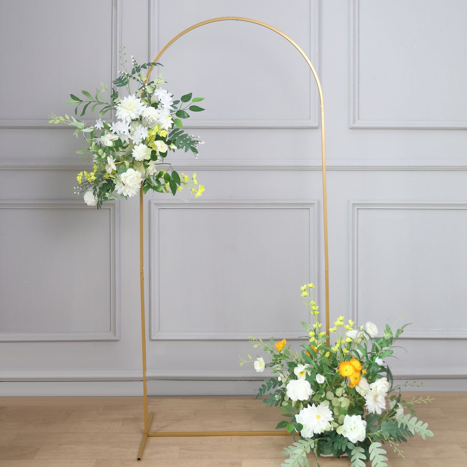 Efavormart 6ft Gold Metal Frame Wedding Arch, Round Rectangular ...
