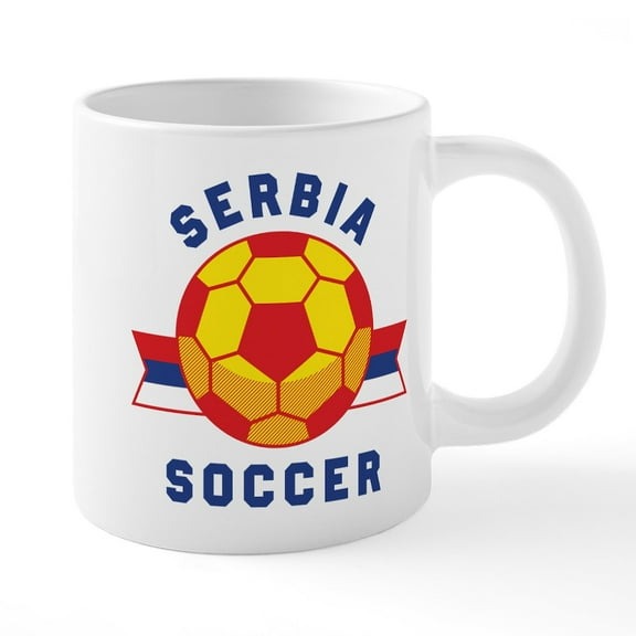 CafePress - Serbia Soccer Mugs - 20 Oz White Ceramic Mega Mug