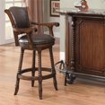 thumbnail image 2 of Coaster Tabouret de Bar 29" en Simili Cuir Cerise et Marron, 2 of 3