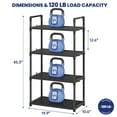 thumbnail image 7 of GPED 4-Tier Plastic Storage Shelves, 45.3" Garage Rack Storage Organizer, Multipurpose Shelf for Home, Basement, Utility Room, 10.6"D x 20"W x 45.3"H, Black, 7 of 7