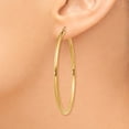 thumbnail image 3 of 14K Yellow Gold 48mmx2mm Lightweight Classic Round Hoop Earrings, 3 of 6