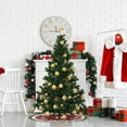 thumbnail image 3 of Christmas Tree Skirt 3ft Atmosphere Decoration Santa Printed Skirt Party Supplies Easy To Assemble& Care Welcome Santa's Tree Dress, 3 of 10
