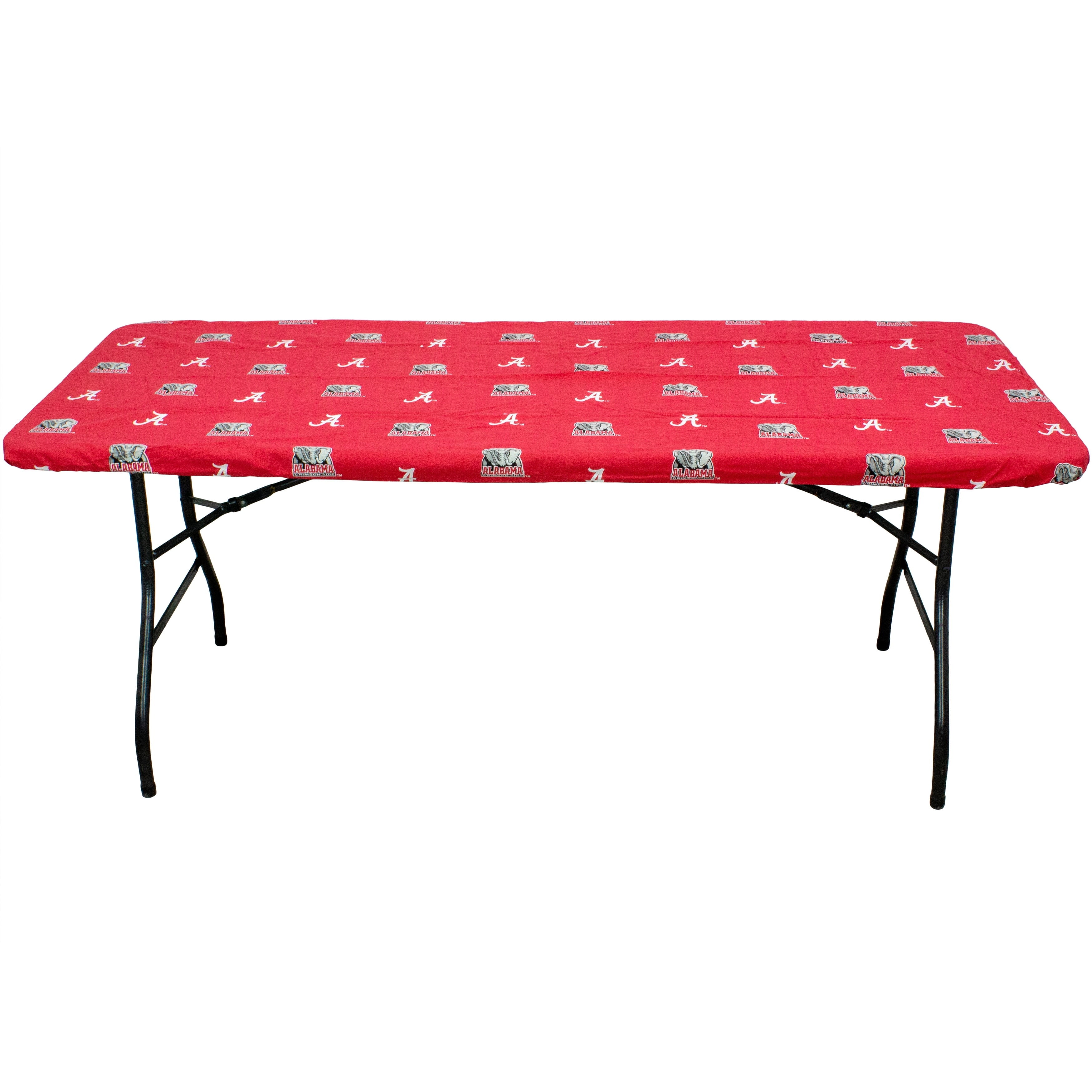 Alabama Crimson Tide Tailgate Fitted Tablecloth, 33" x 33", Card Table 96" x 30", 8 ft table