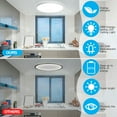 thumbnail image 4 of KOGYAS Flush Mount LED Ceiling Light Fixture with 3 Adjustable Color Options,12 Inch 28 Watt Thin Ceiling Lamp Surface Mount for Kitchen Bedroom Utility Laundry Closet Room, 4 of 8