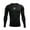 Black, variant on KELME Men's Cool Dry Compression Shirt Long Sleeve – Sports Base Layer