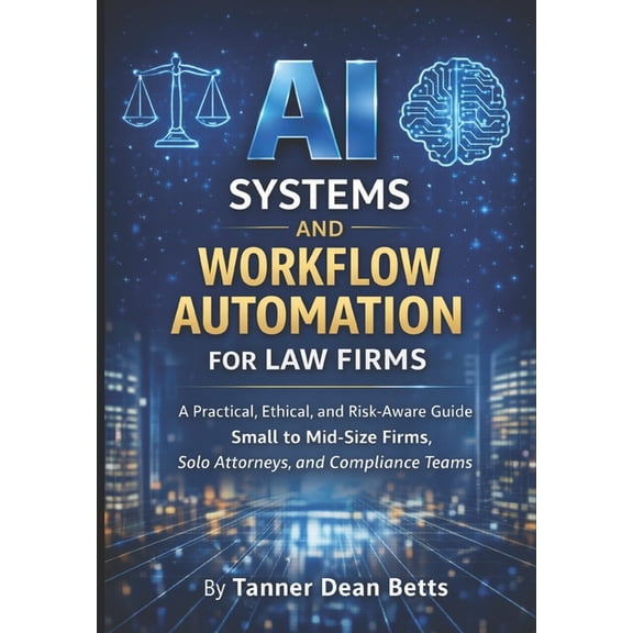 AI Systems and Workflow Automation for Law Firms: A Practical, Ethical, and Risk-Aware Guide for Small to Mid-Size Firms, (Paperback)