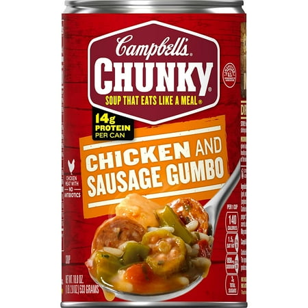 Campbell s Soup  Chicken & Sausage Gumbo  18.8 oz  Quantity of 3