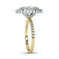 thumbnail image 3 of IGI Certified Lab Grown Diamond Ring | Center 12x6mm Marquise Cut Halo Solitaire Engagement Promise Rings For Women In 18k Solid Yellow Gold | F-G, VS-SI Quality (2.20 Ctw) Ring Size-7.5, 3 of 7