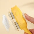 thumbnail image 3 of Cat Deshedding Comb with Push Button Hair Release Gentle Grooming Tool for Pet Control and Detangling Safe Rounded Teeth Design for Long Short Hair Cats, 3 of 3