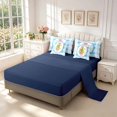 thumbnail image 3 of Manfei Classic Plaid 7pcs Queen Bedding,Festive Christmas Bedding Comforter Set Queen,Blue White Green,Navy Blue Reversible, 3 of 7