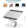 thumbnail image 2 of Support Ordinateur Portable pour Bureau, Hauteur Réglable Portable Ordinateur Portable, NUKOI Support Ordinateur Ergonomique Pliable Ultime pour Ordinateur Portable jusqu'à 16 Pouces, Compatible avec MacBook Pro, Air, HP, Ordinateur Portable - Argent, 2 of 7
