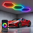 15Pack RGB Hexagon led Garage Lights,3 Hexagon Light with Multi Color ...