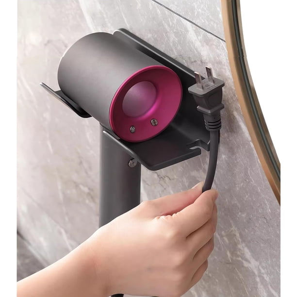 Soporte universal para secador de pelo SUPTEC, soporte de pared, negro