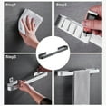 thumbnail image 3 of Toallero Toallero Toallero Baño Toallas Estante Percha Negro Plata Aluminio-Magnesio Colgar En La Pared Toallero Organizador Cocina Estante De Almacenamiento Advancent HA024331-01, 3 of 6