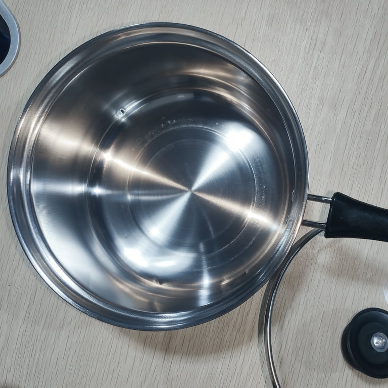 Hariumiu Kitchen 7 Stainless Steel Saucepan Milk Noodle Pan Pot with Glass  Lid - Durable, Compact Design, Anti-Scald Handle, Versatile, Suitable for