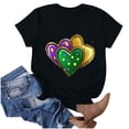 thumbnail image 1 of Meichang Hauts pour Femmes T-Shirts de la Saint-Valentin T-Shirts Graphiques Drôles d'Amour T-Shirts Mignons T-Shirts de Vacances Manches Courtes Col Rond Mode 2025, 1 of 4